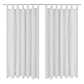 Cortinas de cetim com presilhas, 2 pcs 140 x 175 cm branco - Thumbnail 1