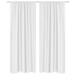 vidaXL Cortinas blackout 2 pcs camada dupla 140 x 245 cm branco