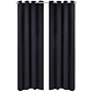 2 pcs Cortinas Blecaute com Argolas de Metal Preta 135 x 245 cm - Thumbnail 2