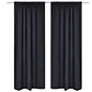 Cortinas pretas blackout 2 peças 135 x 245 cm - Thumbnail 1