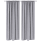 2 pcs cortinas opacas com barra de franzir 135 x 245 cm cinzento - Thumbnail 2