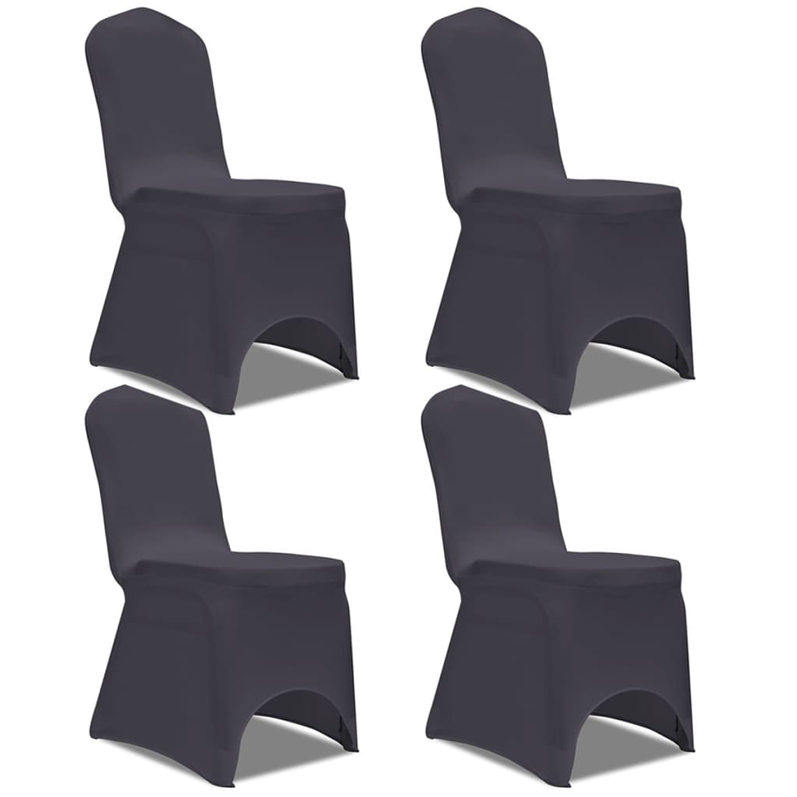 vidaXL Capa extensível para cadeira 4 pcs antracite 1