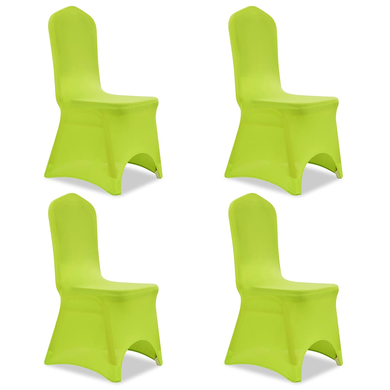 vidaXL Capa extensível para cadeira 4 pcs verde 2
