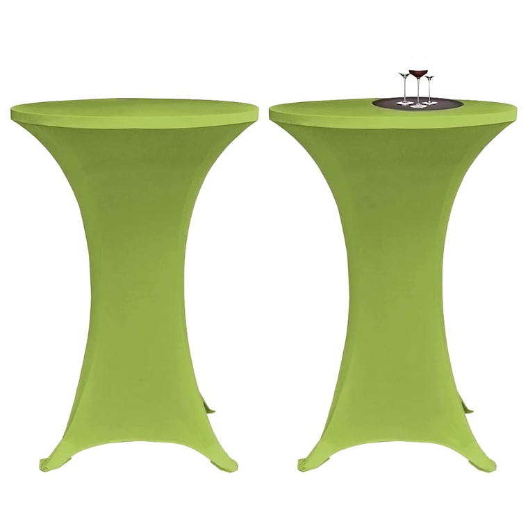 vidaXL Capa extensível para mesa 2 pcs 60 cm verde 1