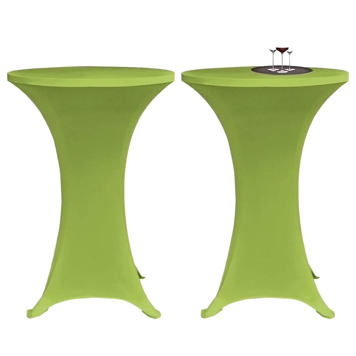 vidaXL Capa extensível para mesa 2 pcs 80 cm verde 1