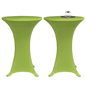 vidaXL Capa extensível para mesa 2 pcs 80 cm verde