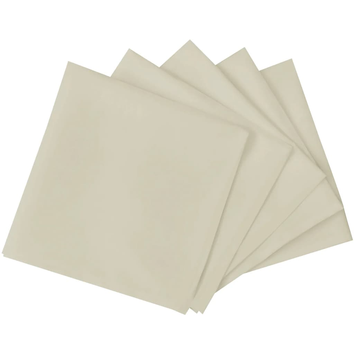 vidaXL Guardanapos de jantar 100 pcs 50x50 cm creme 1