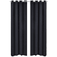 vidaXL Cortinas blackout 2 pcs com ilhós de metal 135x175 cm preto - thumbnail 2
