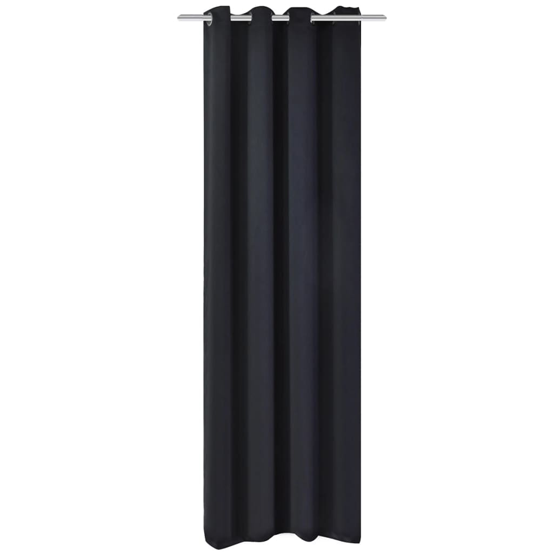 vidaXL Cortinas blackout com ilhós de metal 270x245 cm preto 2