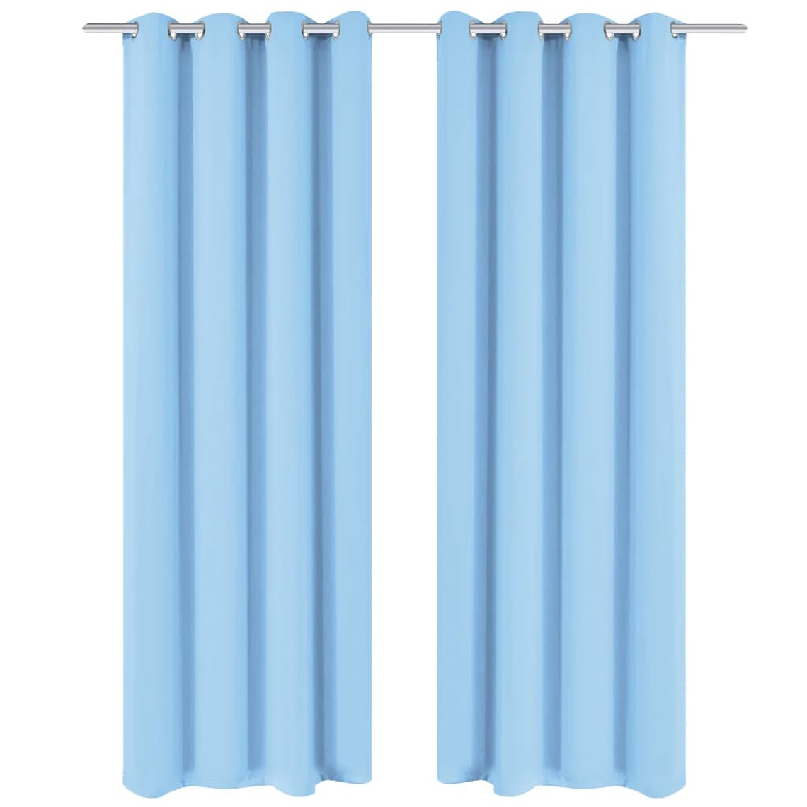 vidaXL Cortinas blackout 2 pcs com ilhós de metal 135x175 cm turquesa 2
