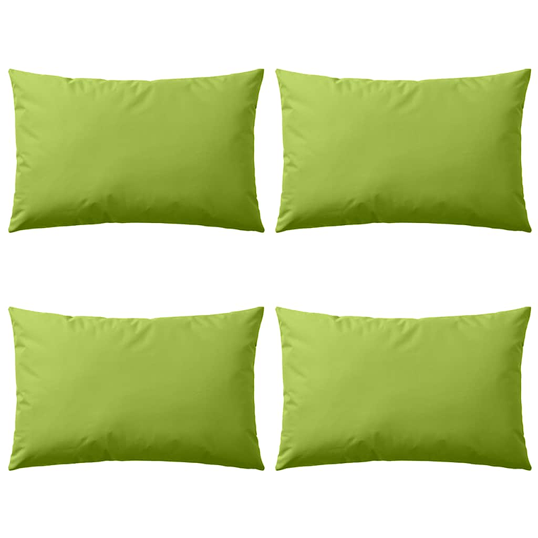 vidaXL Almofadas para exterior 4 pcs 60x40 cm verde maçã 2