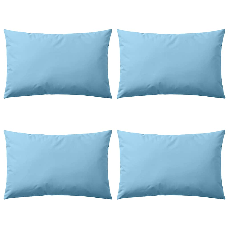 vidaXL Almofadas para exterior 4 pcs 60x40 cm azul claro 2