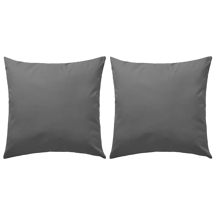 vidaXL Almofadas para exterior 2 pcs 45x45 cm cinzento 2
