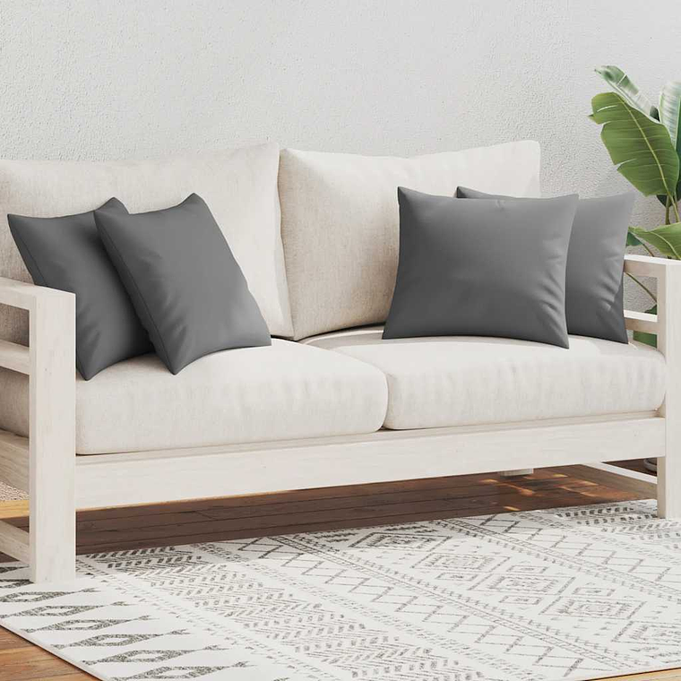 vidaXL Almofadas para exterior 4 pcs 45x45 cm cinzento 2