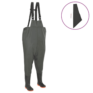 vidaXL Jardineiras com botas verde tamanho 39