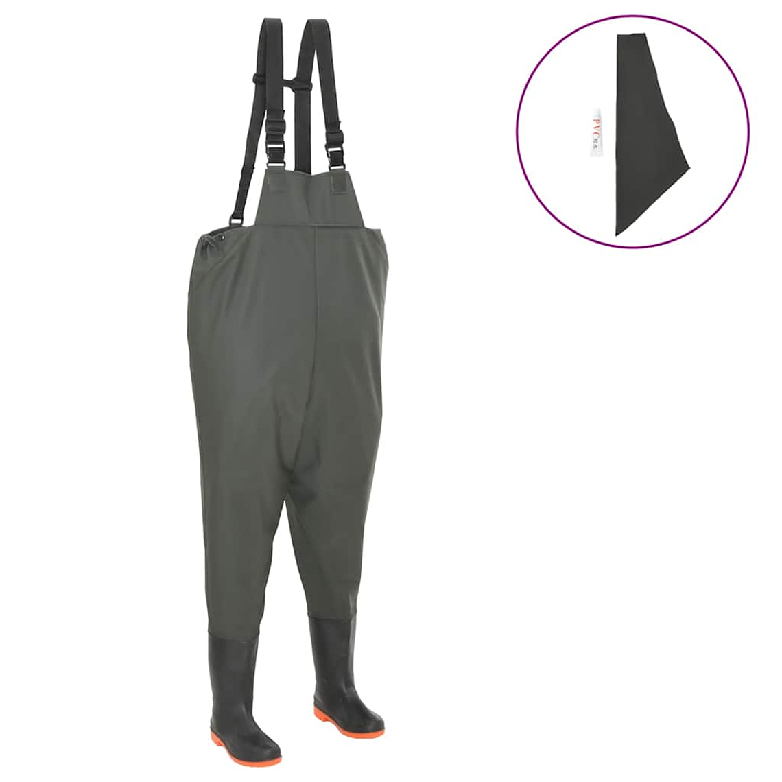 vidaXL Jardineiras com botas verde tamanho 38 1