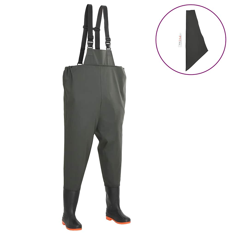 vidaXL Jardineiras com botas verde tamanho 40 1