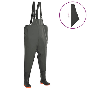 vidaXL Jardineiras com botas verde tamanho 41