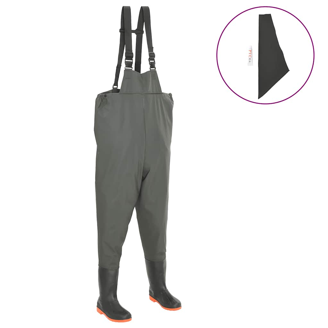 vidaXL Jardineiras com botas verde tamanho 44 1