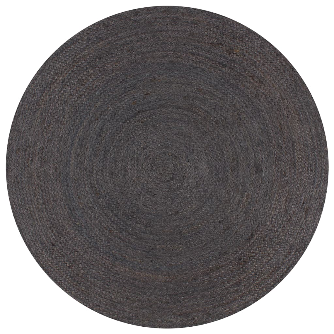 vidaXL Tapete artesanal em juta redondo 90 cm cinzento escuro 1