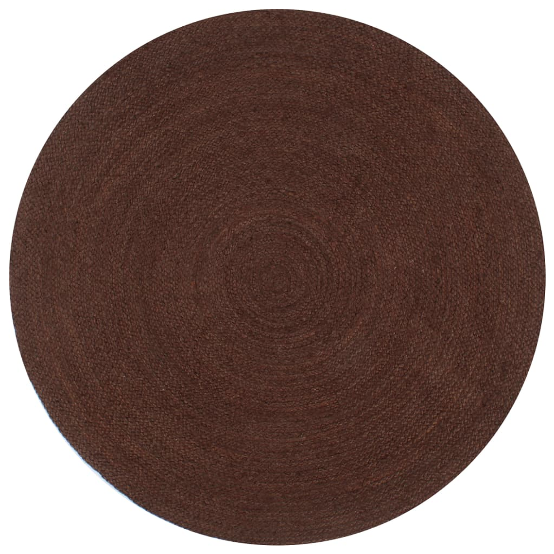 vidaXL Tapete artesanal em juta redondo 150 cm castanho 1