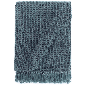 vidaXL Manta em algodão 220x250 cm azul índigo