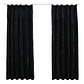 Cortinas Blackout em Veludo Preto vidaXL | Par de 140x175 cm com Ganchos | Bloqueio de Luz e Privacidade - Thumbnail 2