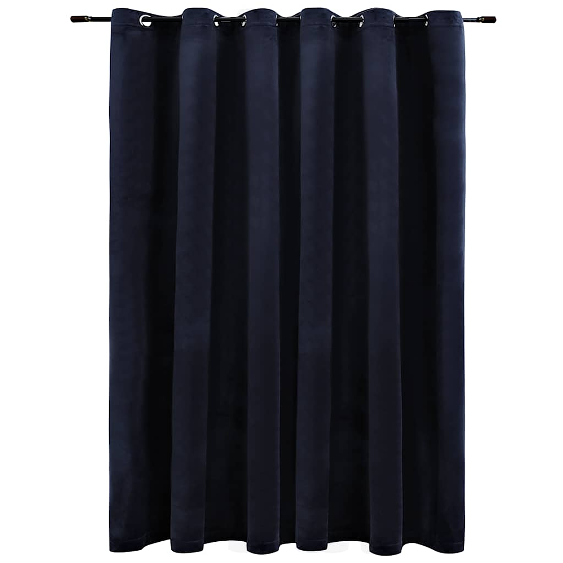 Cortina Blackout Veludo Preto 290x245 cm | Cortina com Argolas em Metal | Bloqueio de Luz Total  4
