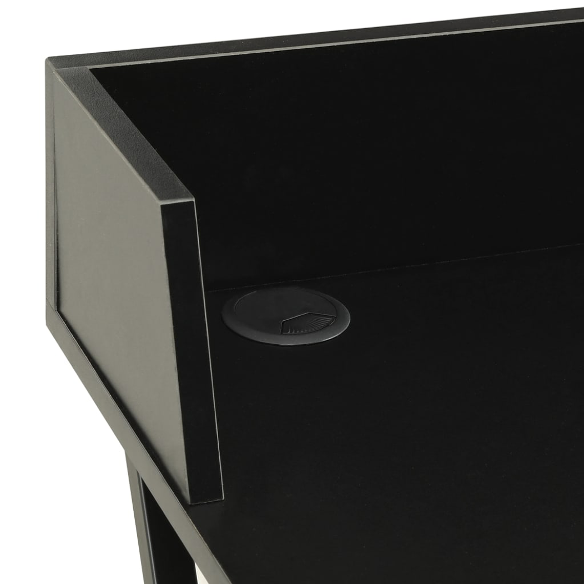 Compact Desk 80x50x84 cm Black vidaXL | Corner Desk with Organizer and X-shaped Legs 6