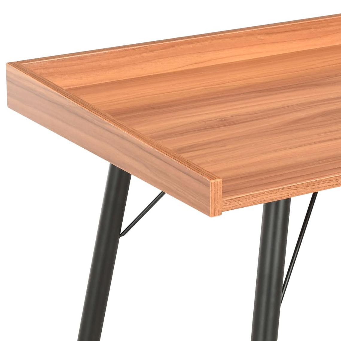 Secretária Compacta 90x50x79 cm Castanho vidaXL | Mesa de Canto com Organizador para Estudo e Escritório 3