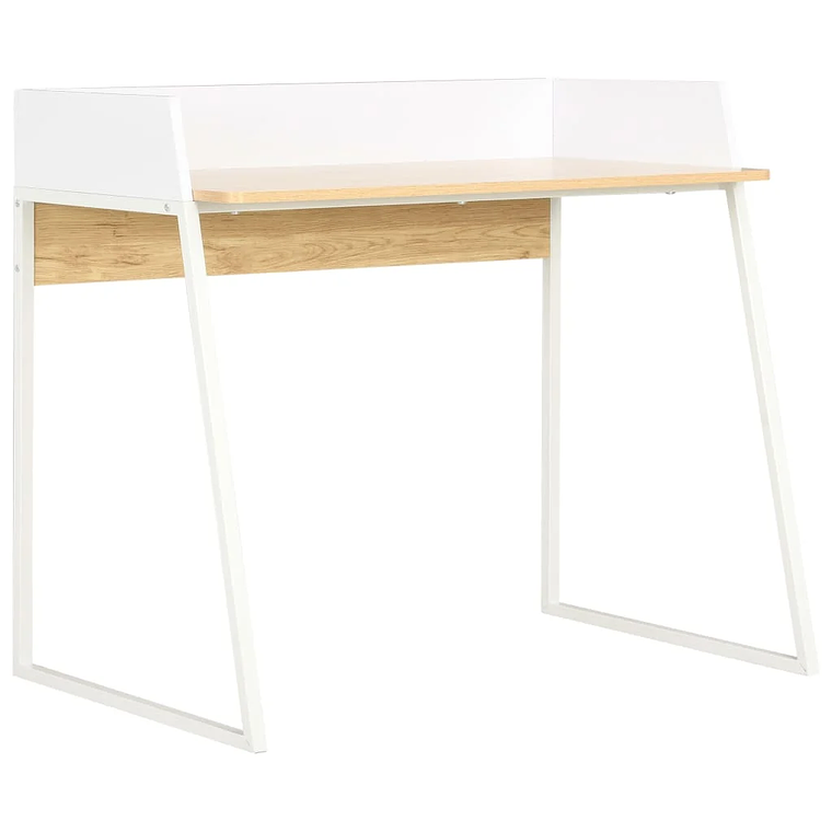 Secretária Branca 90x60x88 cm vidaXL | Mesa de Escritório Moderna com Design Simples e Funcional 9