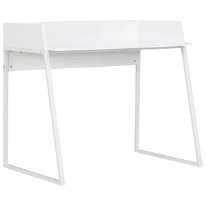 Secretária Branca 90x60x88 cm vidaXL | Mesa de Escritório Moderna com Design Simples e Funcional