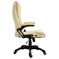 Ergonomic Office Chair in Cream Faux Leather | Adjustable, Swivel | vidaXL - thumbnail 5