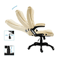 Ergonomic Office Chair in Cream Faux Leather | Adjustable, Swivel | vidaXL - thumbnail 4