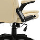 Ergonomic Office Chair in Cream Faux Leather | Adjustable, Swivel | vidaXL - thumbnail 8