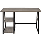 Desk with 2 Shelves, Gray and Oak | 120 cm for Office or Living Room | vidaXL - thumbnail 2