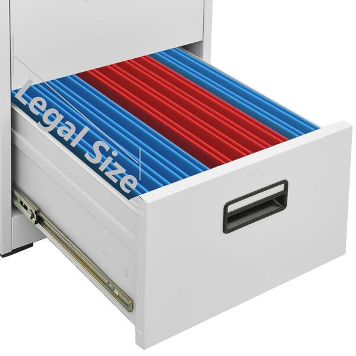 Light Gray Steel Filing Cabinet | Filing Shelf 46x62x102.5 cm with 5 Adjustable Shelves 5