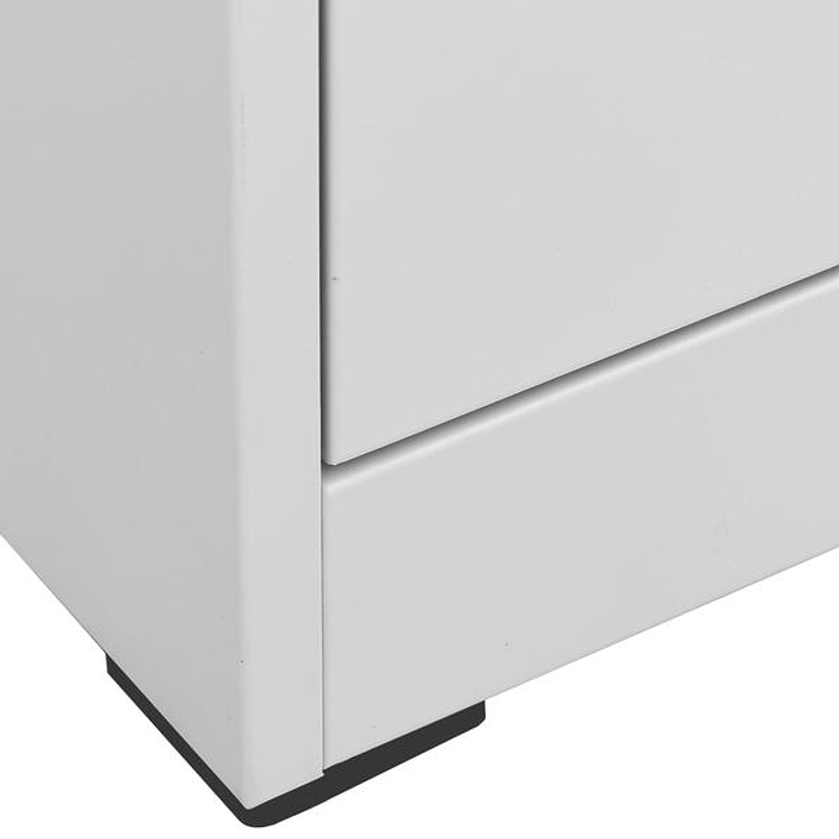 Light Gray Steel Filing Cabinet | Filing Shelf 46x62x102.5 cm with 5 Adjustable Shelves 8