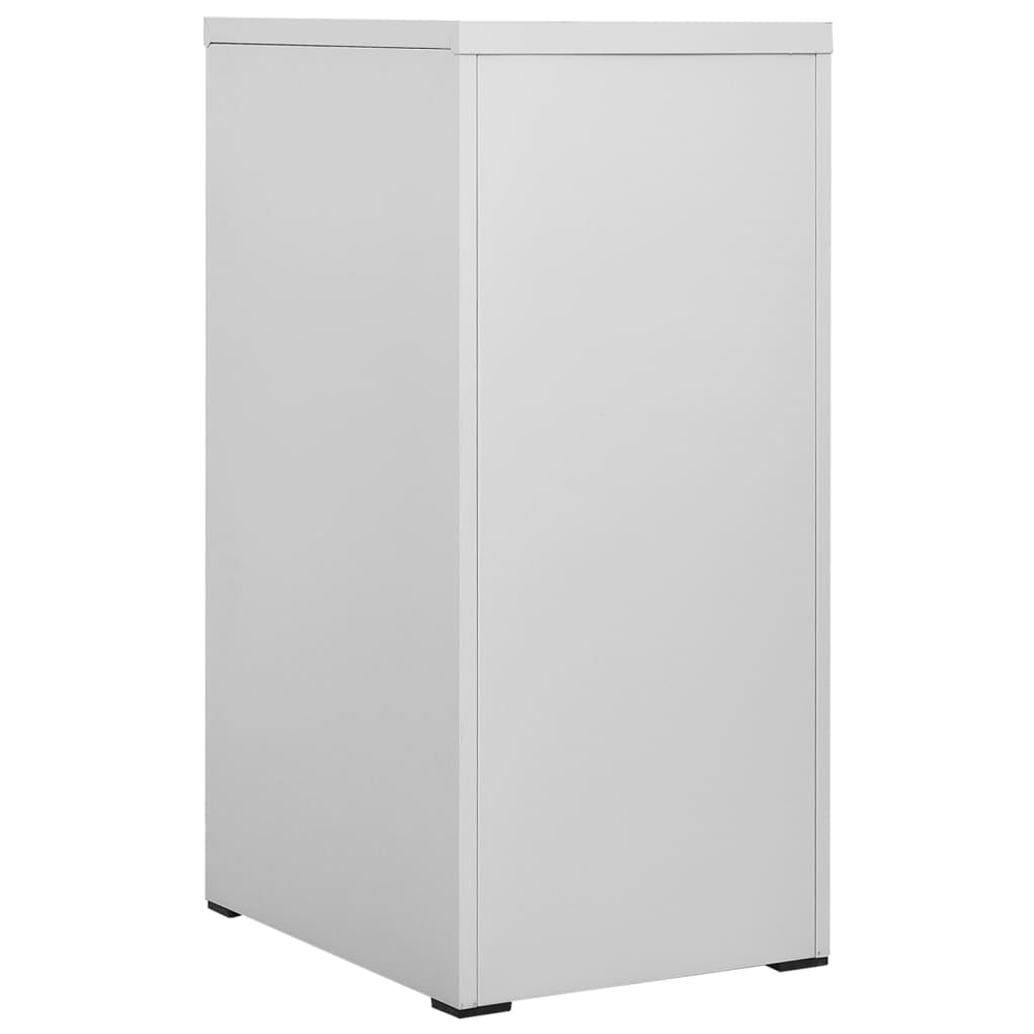 Light Gray Steel Filing Cabinet | Filing Shelf 46x62x102.5 cm with 5 Adjustable Shelves 10