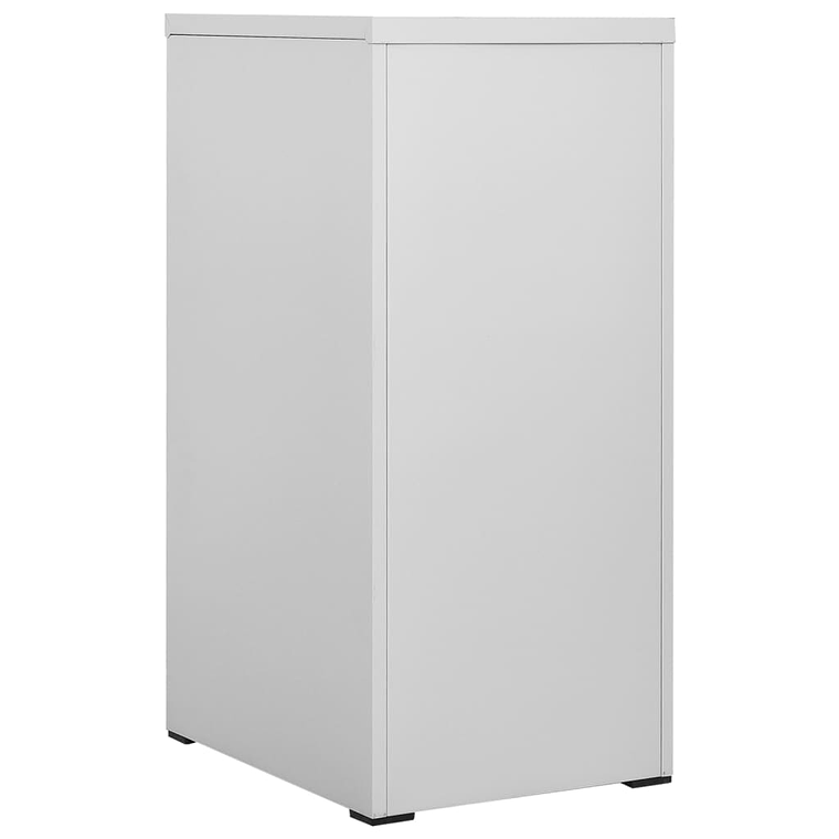 Light Gray Steel Filing Cabinet | Filing Shelf 46x62x102.5 cm with 5 Adjustable Shelves 10