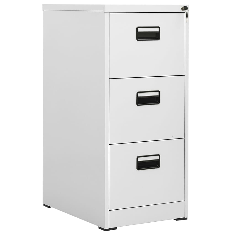 Light Gray Steel Filing Cabinet | Filing Shelf 46x62x102.5 cm with 5 Adjustable Shelves 1
