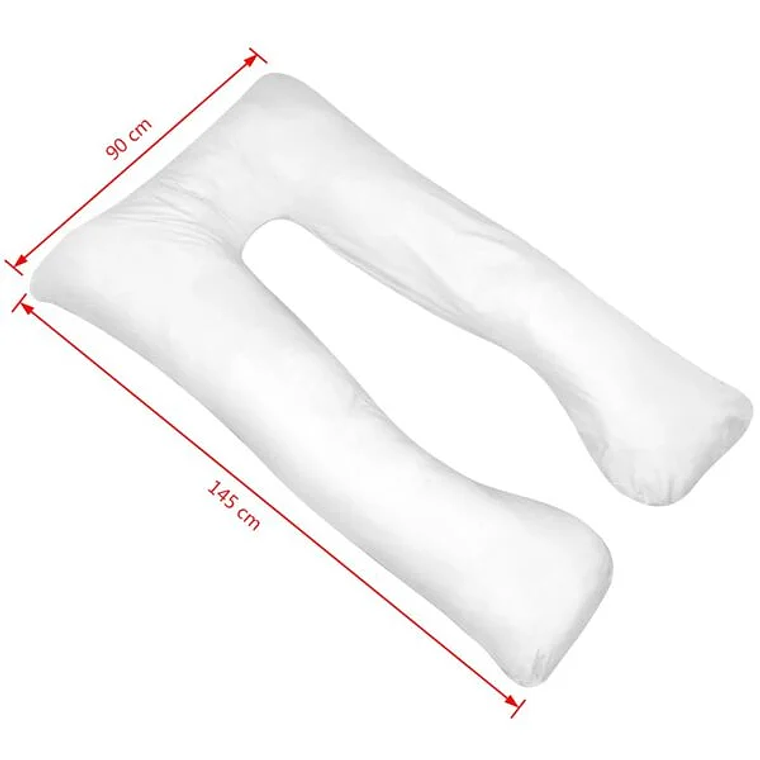 Almofada de Gravidez 90x145 cm Branco | Almofada de Amamentação e Suporte Corporal 3