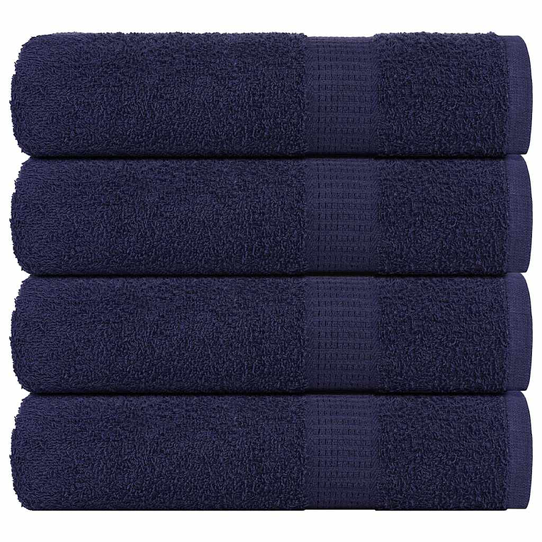 vidaXL Toalhas banho FROGN 4pcs 100x150 cm 360 g/m² azul marinho 1