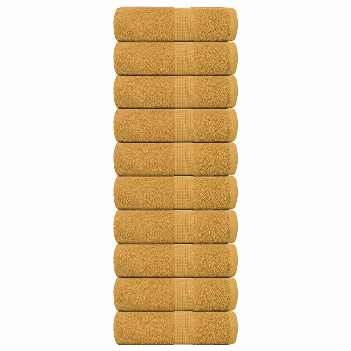 vidaXL Toalhas de rosto FROGN 10 unidades douradas 30x30 cm 360 g/m² 1