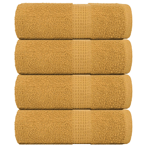 vidaXL Toalhas de bidé FROGN 4 pcs 30x50 cm 360 g/m² ouro