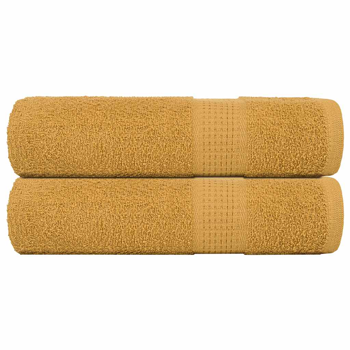 vidaXL Toalhas de banho FROGN 2pcs 70x140 cm 360 g/m² ouro 1