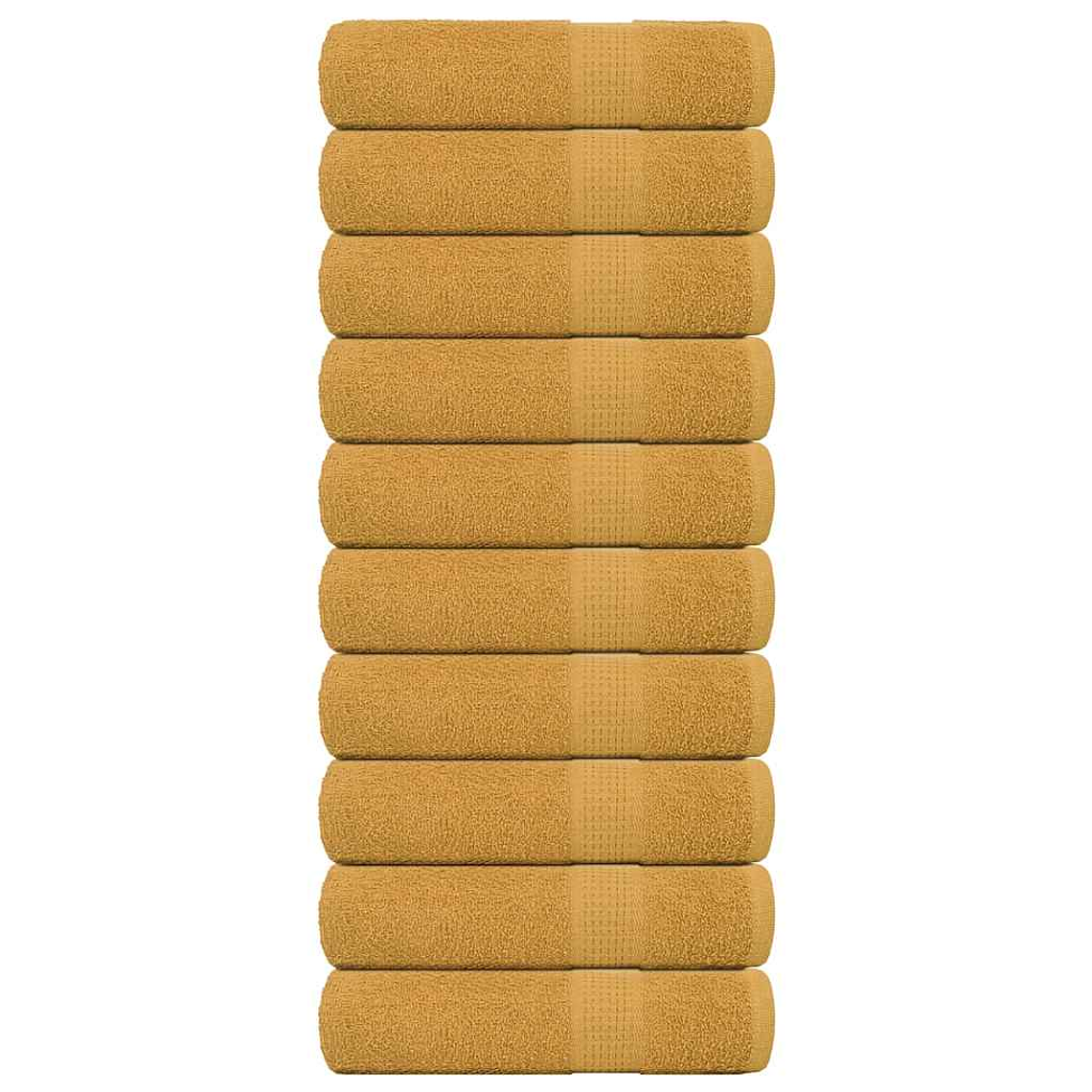 vidaXL Toalhas de banho FROGN 10 pcs 70x140 cm 360 g/m² ouro 1