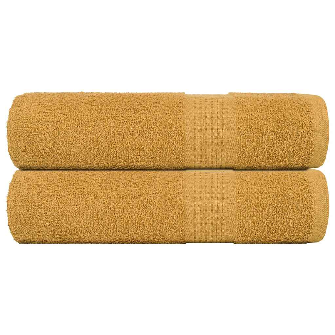 vidaXL Toalhas de banho FROGN 2 pcs 100x150 cm 360 g/m² ouro 1