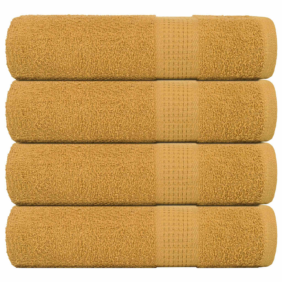 vidaXL Toalhas de banho FROGN 4 pcs 100x150 cm 360 g/m² ouro 1