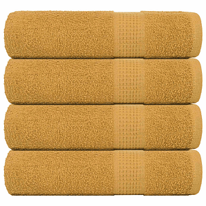 vidaXL Toalhas de banho FROGN 4 pcs 100x150 cm 360 g/m² ouro